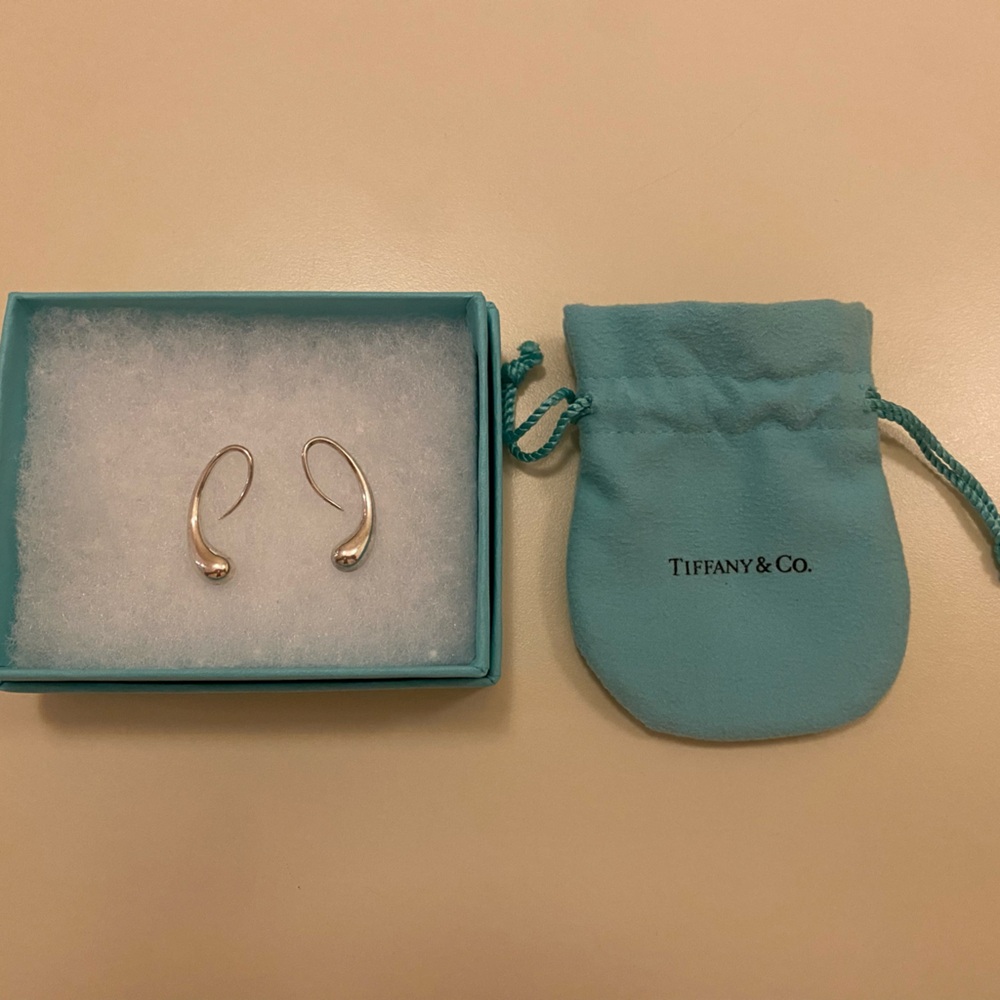 Tiffany & Co. Sterling Silver Elsa Peretti Teardrop Earrings